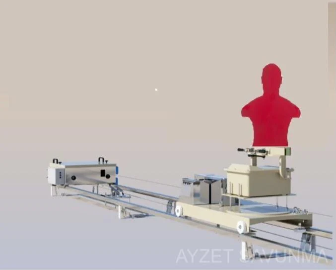 Atış alanında AYZET raylı hareketli hedef taşıyıcı